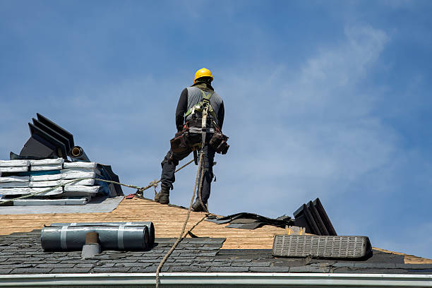 Professional Roof Replacement technician working in Vida, OR